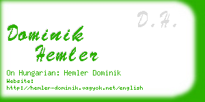 dominik hemler business card